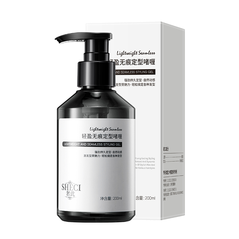 SY10560 SHECI奢此轻盈无痕定型啫喱200ml（斜肩瓶标贴款）