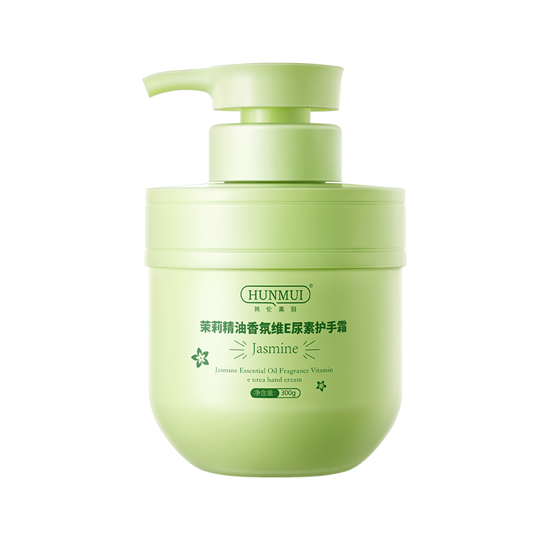 LS101243  HUNMUI韩伦美羽茉莉精油香氛维E尿素护手霜300g（绿色瓶）